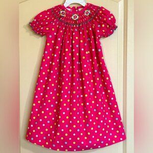 Sz4T Be Mine Smocked Corduroy Dress
